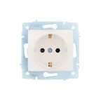 ASTI Розетка с защитой от детей, 16 А,механизм, крем Lezard 7081-0388-124B