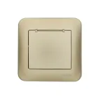 ASTI Розетка с заземлением с крышкой, 16 А, золото Lezard 7081-3636-123B