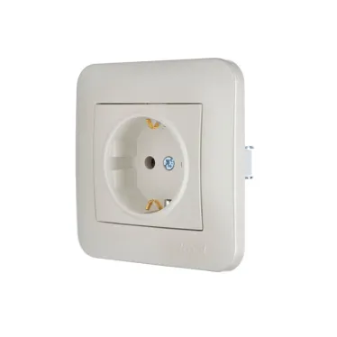 ASTI Розетка с заземлением, 16 А, жемчужно-белый Lezard 7081-3030-122B