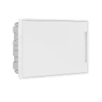 Щиток 12 мод встраиваемый для полых стен FRAME, белый, с белой дверцей, с 2 шинами PEN на 6 и 8 отв.