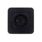                  ASTI Розетка без заземления, 16 А, чёрный бархат Lezard 7081-4242-121B
               