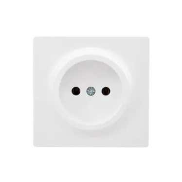 LETO Розетка без заземления белый Lezard 752-0200-121B