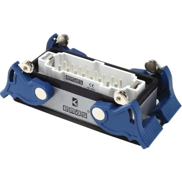 Кожух со штепселем (монтаж на перегородке) металлический, 16 полюсов, 16A, нижний ввод, IP65