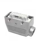 Кожух с гнездом металлический, 16 полюсов, 16A, боковой ввод (PG 21), IP65