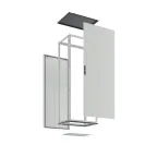 Комплект напольного корпуса CQE N с двустворчатой дверью и с задней панелью 1400x1200x500 мм RAM block