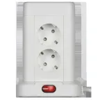 DOMINIC Удлинитель У08K 8 мест 2P+PE 1,5м 3х1,0мм2 16А/250В USB A+C 20Вт белый IEK