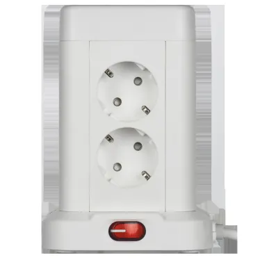 DOMINIC Удлинитель У08K 8 мест 2P+PE 1,5м 3х1,0мм2 16А/250В USB A+C 20Вт белый IEK