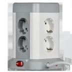 DOMINIC Удлинитель У08K 8 мест 2P+PE 1,5м 3х1,0мм2 16А/250В USB A+C 20Вт серый IEK