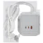 DOMINIC Удлинитель У08K 8 мест 2P+PE 1,5м 3х1,0мм2 16А/250В USB A+C 20Вт серый IEK