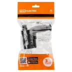 Вилка угловая c/з черная с кнопкой извлечения из сети 16А 250В TDM