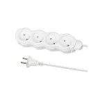 Удлинитель бытовой Люкс 4 гнезда 10 м б/з с з/ш ПВС 2х10 мм2 10 А 250 В 2400 Вт TDM