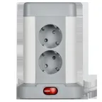 DOMINIC Удлинитель У08K 8 мест 2P+PE 1,5м 3х1,0мм2 16А/250В USB A+C 20Вт серый IEK