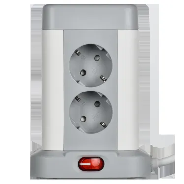 DOMINIC Удлинитель У08K 8 мест 2P+PE 1,5м 3х1,0мм2 16А/250В USB A+C 20Вт серый IEK