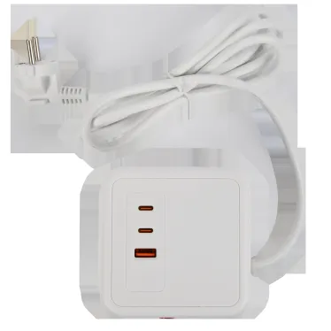 DOMINIC Удлинитель У08K 8 мест 2P+PE 1,5м 3х1,0мм2 16А/250В USB A+C 20Вт белый IEK