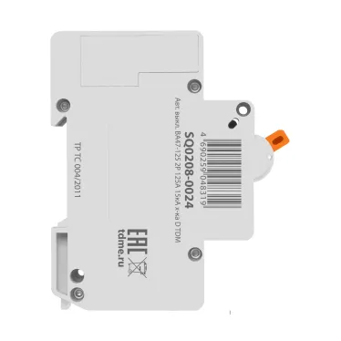 Выключатель автоматический ВА47-125 двухполюсной 125А 15кА характеристика D