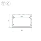 Профиль LINE-3020-3000 ANOD, алюминий