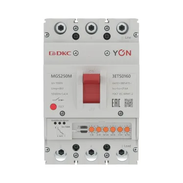 Выключатель автоматический YON MGS250M 3P 63-160A 25kA с электронным расцепителем ETS