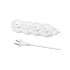 Удлинитель бытовой Люкс 4 гнезда 10 м б/з с з/ш ПВС 2х10 мм2 10 А 250 В 2400 Вт TDM