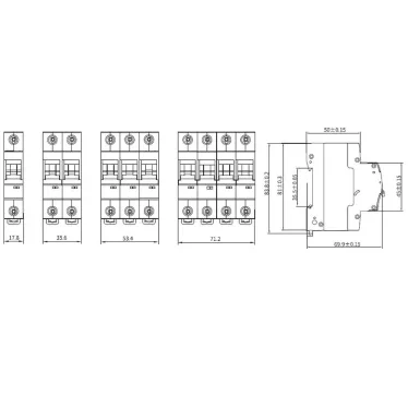 Выключатель автоматический двухполюсный 40А D 6кА