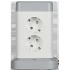 DOMINIC Удлинитель У08K 8 мест 2P+PE 1,5м 3х1,0мм2 16А/250В USB A+C 20Вт серый IEK