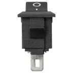 Выключатель клавишный KCD11-101 250В AC/DC, 1P, 3А, (2с), ON-OFF, черный, Micro TDM