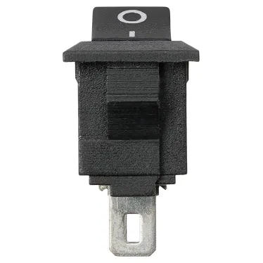 Выключатель клавишный KCD11-101 250В AC/DC, 1P, 3А, (2с), ON-OFF, черный, Micro TDM