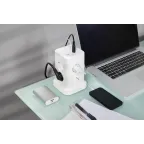 DOMINIC Удлинитель У08K 8 мест 2P+PE 1,5м 3х1,0мм2 16А/250В USB A+C 20Вт белый IEK