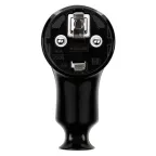 Вилка угловая c/з черная с кнопкой извлечения из сети 16А 250В TDM