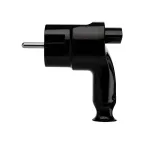 Вилка угловая c/з черная с кнопкой извлечения из сети 16А 250В TDM