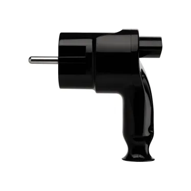 Вилка угловая c/з черная с кнопкой извлечения из сети 16А 250В TDM