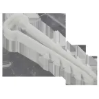 Дюбель-хомут 8х5мм для плоского кабеля нейлон белый (100шт/упак) GENERICA