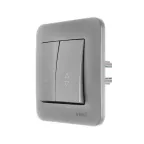 ASTI Выключатель проходной 2-кл., 10 А, платина Lezard 7081-3535-106