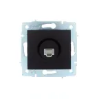 ASTI Розетка компьютерная чёрный бархат механизм Lezard 7081-4288-139