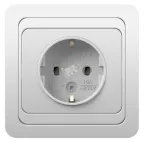 CLASSIC Розетка с заземлением скрытая 16А белая