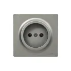                  LETO Розетка без заземления платина Lezard 752-3500-121B
               