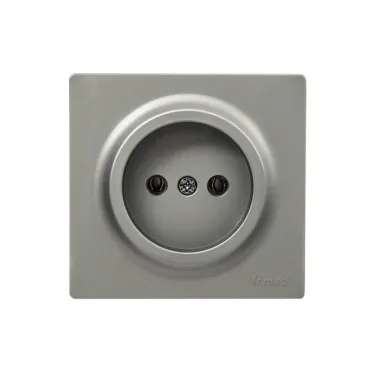 LETO Розетка без заземления платина Lezard 752-3500-121B