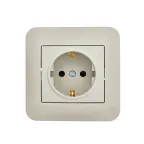                  ASTI Розетка с защитой от детей, 16 А, крем Lezard 7081-0303-124B
               