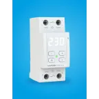 Реле напряжения однофазное с разрывом фазы и нуля, 63А, белая индикация