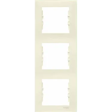 Sedna Рамка 3 поста вертикальная бежевая