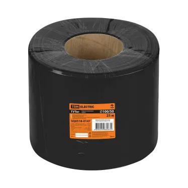 Термоусаживаемая трубка ТУТнг 100/50 черная (25 м/ролл) TDM