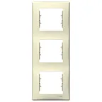 Sedna Рамка 3 поста вертикальная бежевая