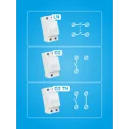 Реле напряжения однофазное с разрывом фазы и нуля, 63А, белая индикация