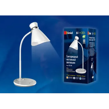 Светильник настольный TLD-548 White/LED/300Lm/3300-6000K/Dimmer 6W сенсор диммер Белый | UL-00002379 | Uniel