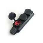                  Колодка штепсельная 16А каучук IP44 3 гнезда черный
               