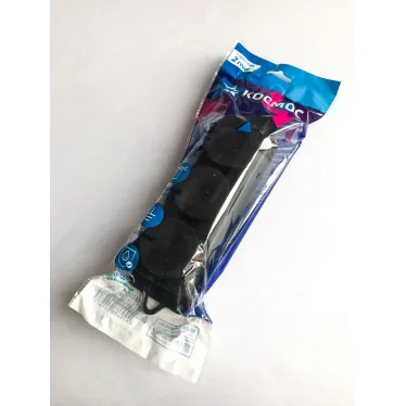 Колодка штепсельная 16А каучук IP44 3 гнезда черный