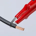Пинцет VDE 1000V захватный прецизионный захватные плоскости с зубцами пружинная сталь хромированный L-145 мм
