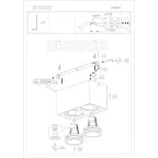 Светильник светодиодный накладной DK2004-BK IP20, 50Вт, GU10, черный, алюминий | DK2004-BK | DENKIRS