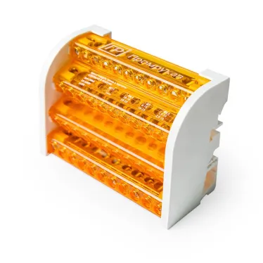 Шина на DIN-рейку в корпусе (кросс-модуль) 4х11 | PR08.32833 | Промрукав