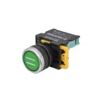                  ВК22-EА3361-65У1, зелёный, с символом "II", 1НО, цилиндр, d22мм, IP65, выключатель кнопочный  (ЭТ) |  ET010780  | Электротехник
               