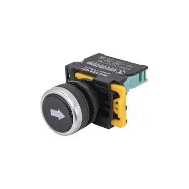 ВК22-EA3351-65У1, чёрный, с символом "↑" или "↓", 1НО, цилиндр, d22мм, IP65, выключатель кнопочный  (ЭТ) |  ET924744  | Электротехник